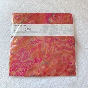 Naturally Knotty Chiffon Scarf Pink/Orange NWT